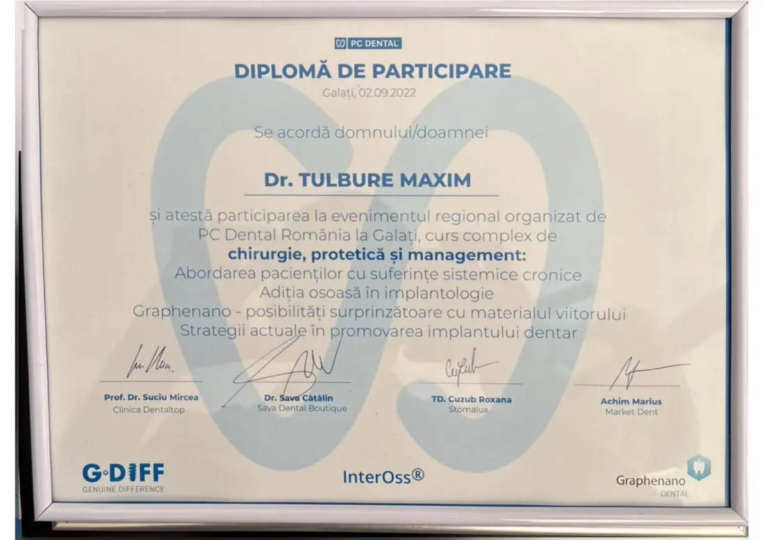 Chirurgie, protetică și management (PC Dental, Galați)