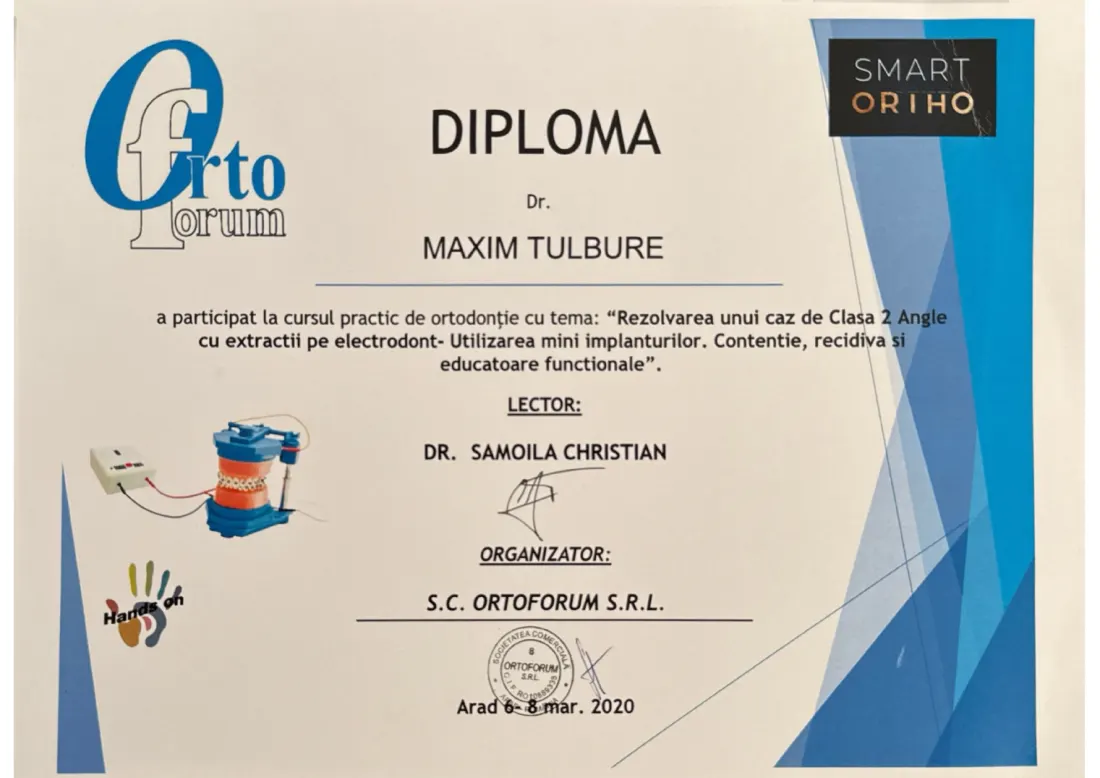 Curs practic de ortodonție (OrtoForum / Smart Oriho, Arad)