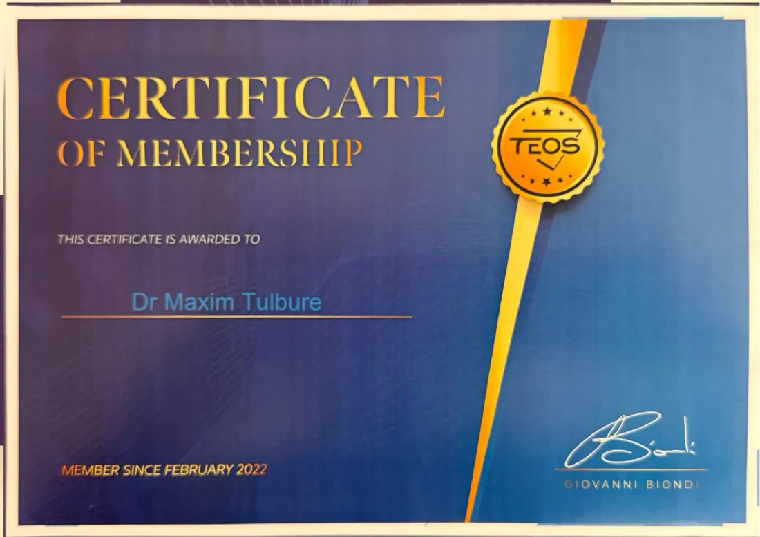 Certificat de membru TEOS