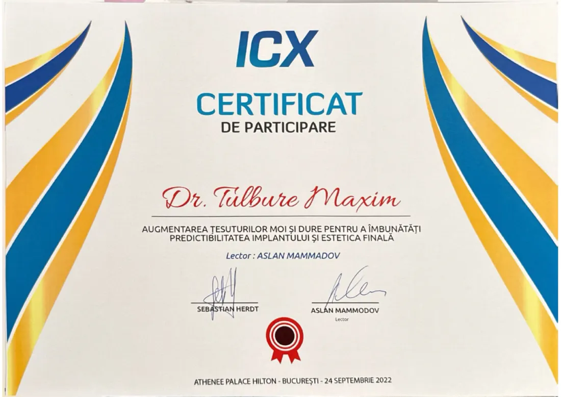 Augmentarea țesuturilor moi și dure (ICX, Athenee Palace București)